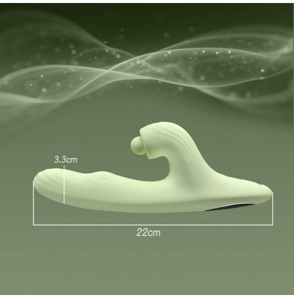 QUER - NASHA Heating Licking AV Wand Vibrator (Chargeable - Green) QUER - NASHA Heating Licking AV Wand Vibrator (Chargeable - Green)